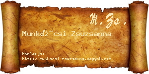 Munkácsi Zsuzsanna névjegykártya