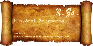 Munkácsi Zsuzsanna névjegykártya